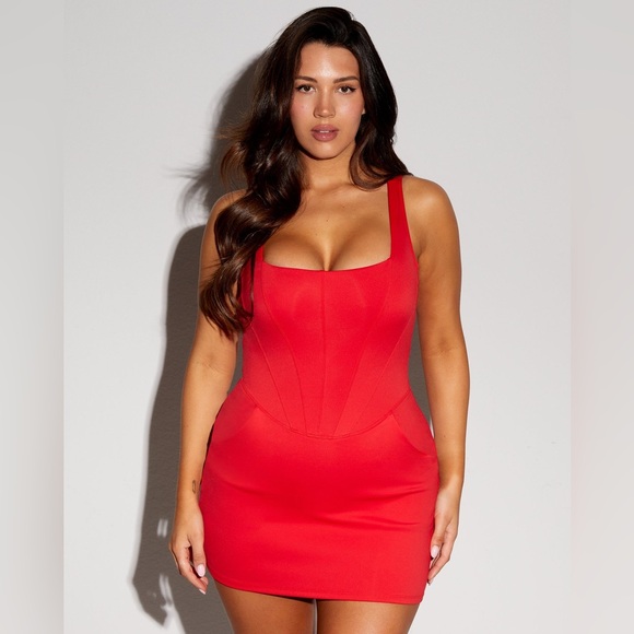 Ta3 Other - Ta3 Seamed Squarey snatched Swim Dress 2x short torso NWT